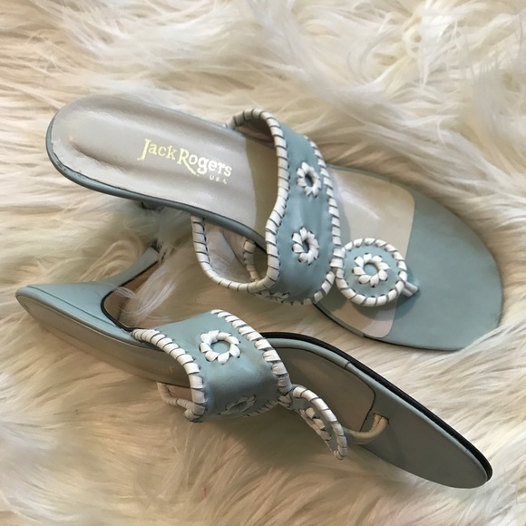 Jack Rogers Shoes - Jack Rogers baby blue kitten heel sandals 8.5